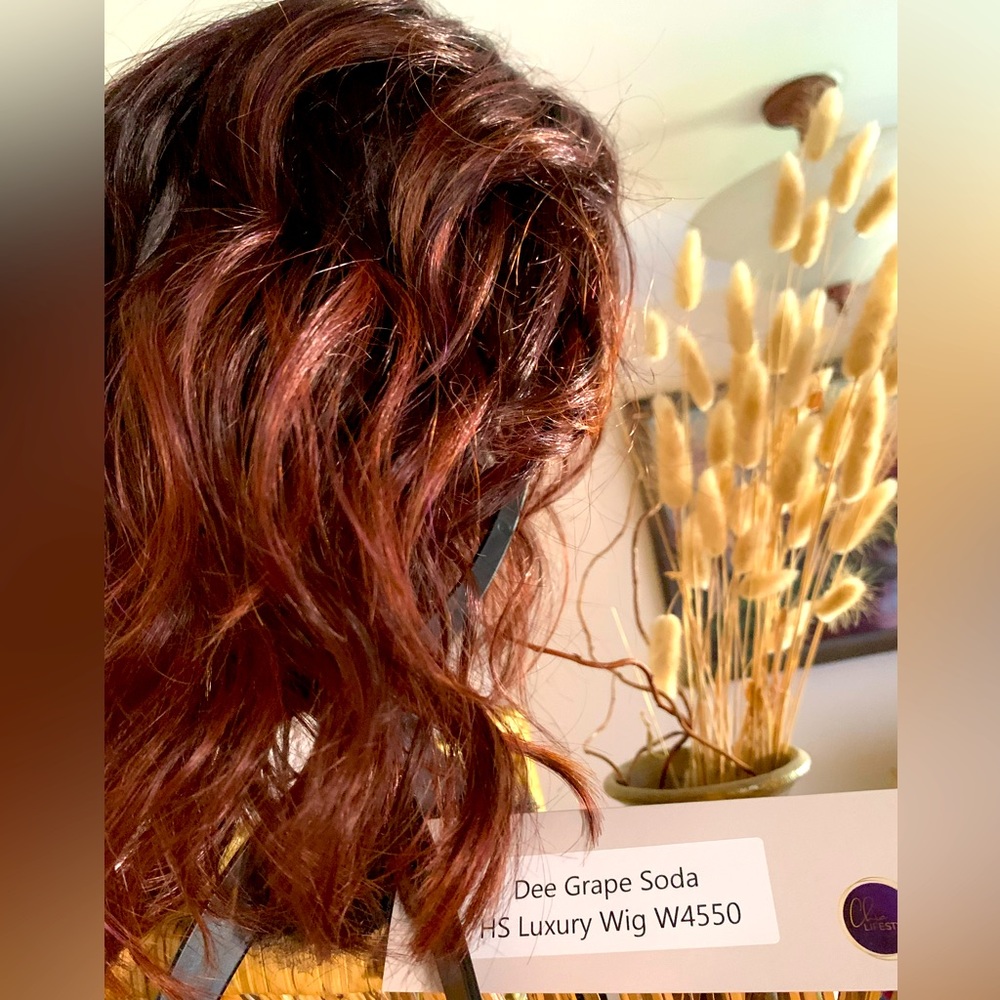 Dee wig from chic lifestyle in color grape soda